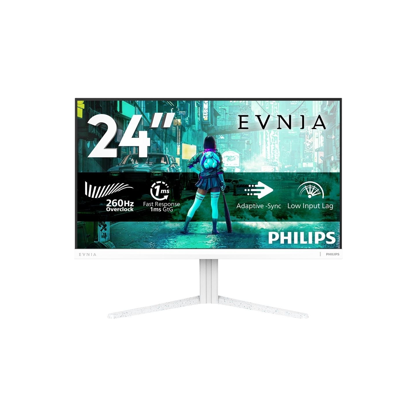 Philips Evnia 24M2N3201P/00 | 24 " | Fast IPS | FHD | 16:9 | 260 Hz | 1 ms | 1920 x 1080 pixels | 300 cd/m² | HDMI ports quantit