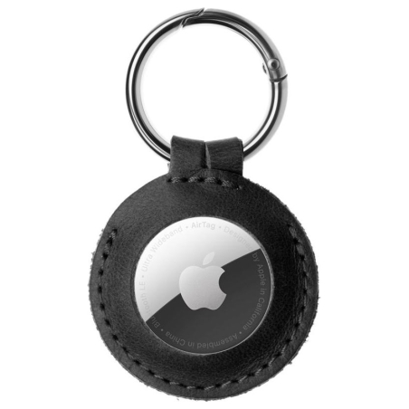 Fixed | Case for AirTag | Genuine cowhide | Black