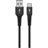 Goobay | USB-C to USB-A Supersoft Textile Cable with Metal Plugs | 74527