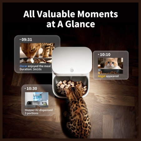 Petkit YumShare Dual-hopper 2 Automatic Feeder with Camera | Capacity 5 L | Material ABS, 304 stainless steel | White