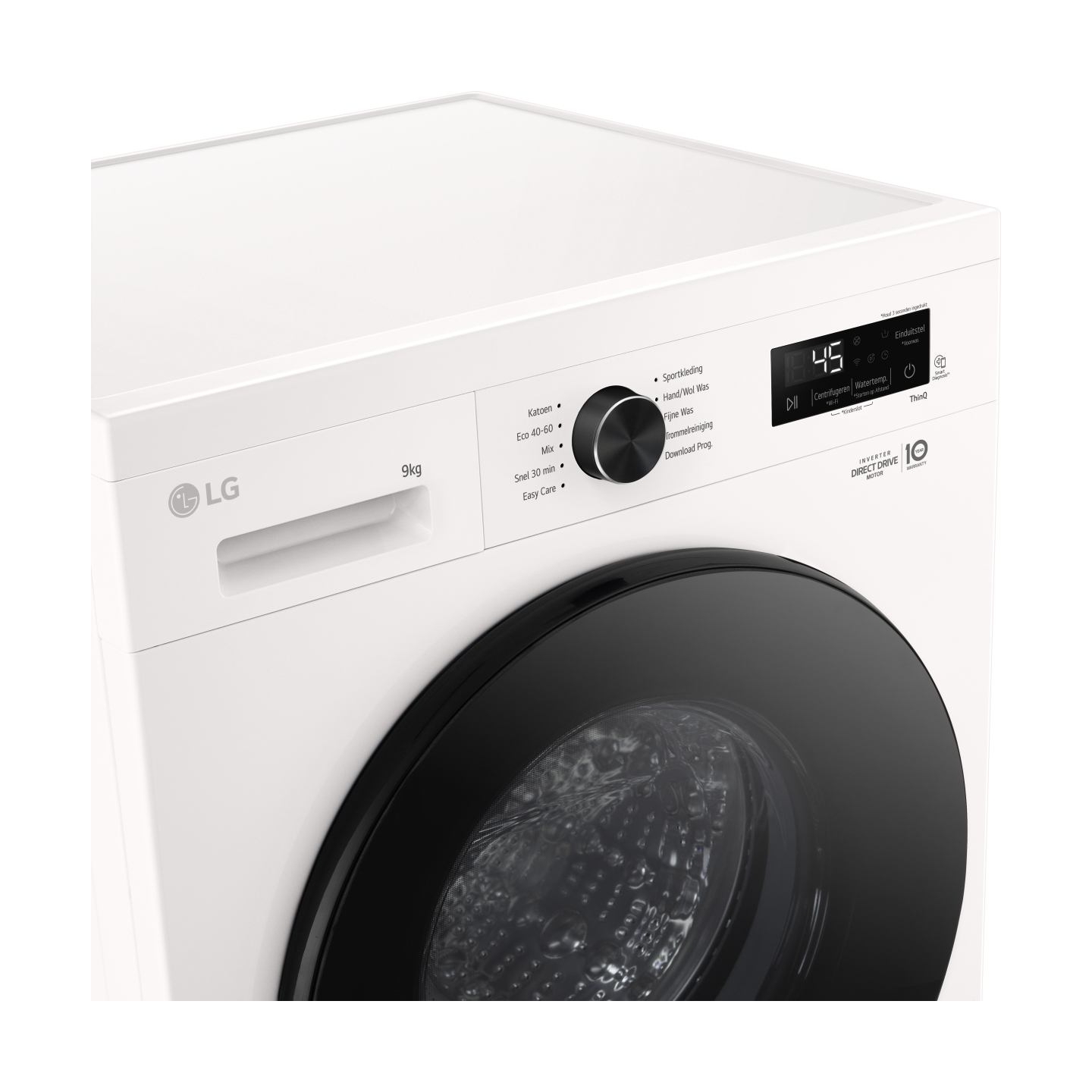 LG Washing machine | F4X1009NWB | Energy efficiency class A | Front loading | Washing capacity 9 kg | 1400 RPM | Depth 55 cm | W
