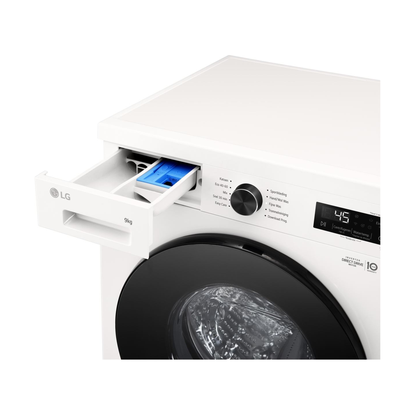 LG Washing machine | F4X1009NWB | Energy efficiency class A | Front loading | Washing capacity 9 kg | 1400 RPM | Depth 55 cm | W