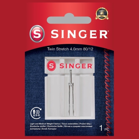 Singer | Twin Stretch Needle, Decorative, 4.0 80/12 1PK