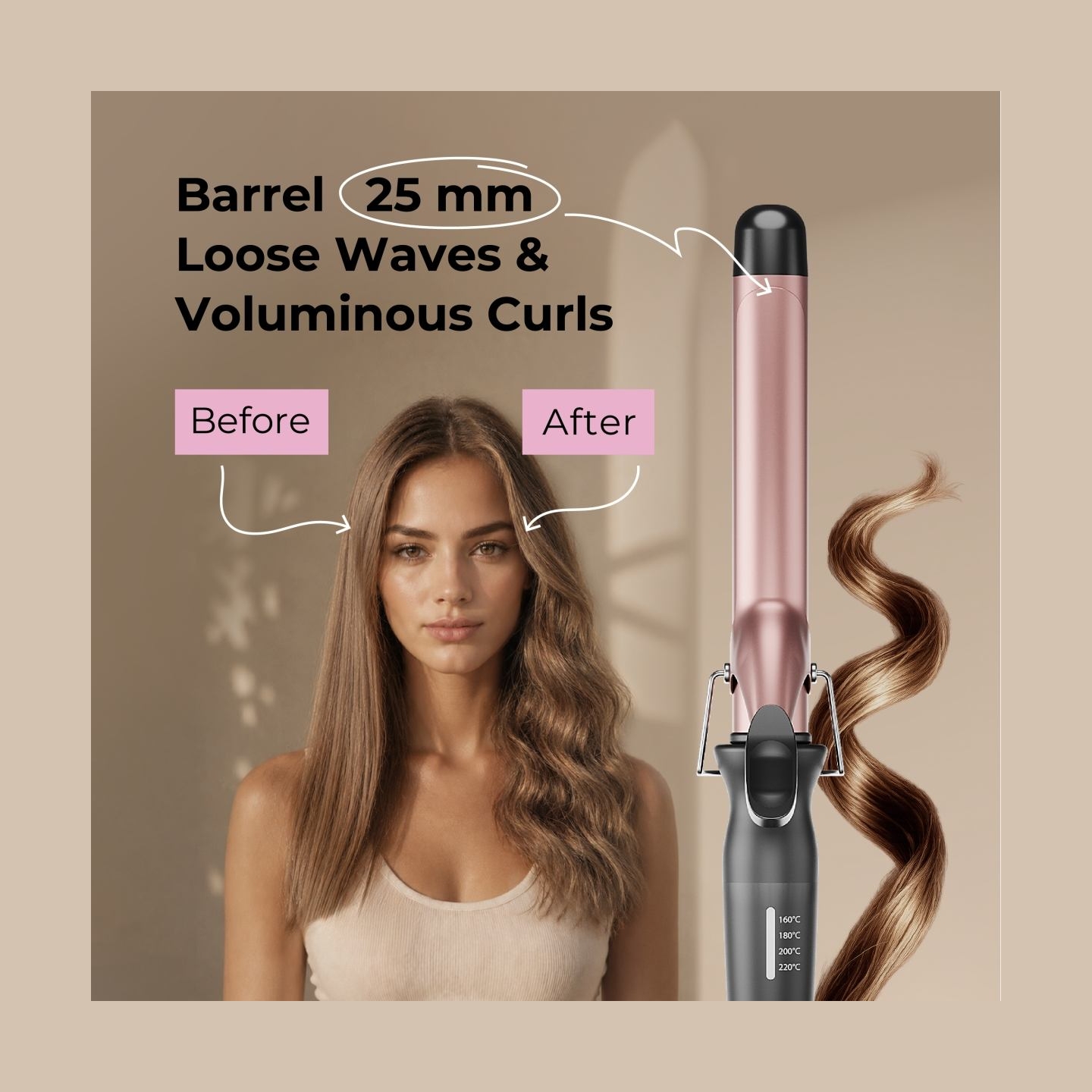 Ray Battler RB 6566 Curling Iron 25mm Diameter