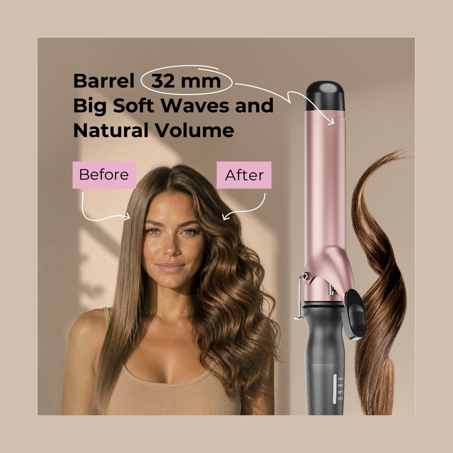Ray Battler RB 6567 Curling Iron 32mm Diameter