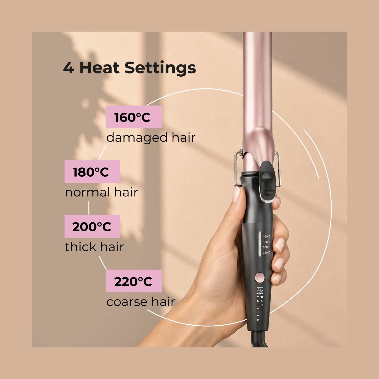 Ray Battler RB 6567 Curling Iron 32mm Diameter