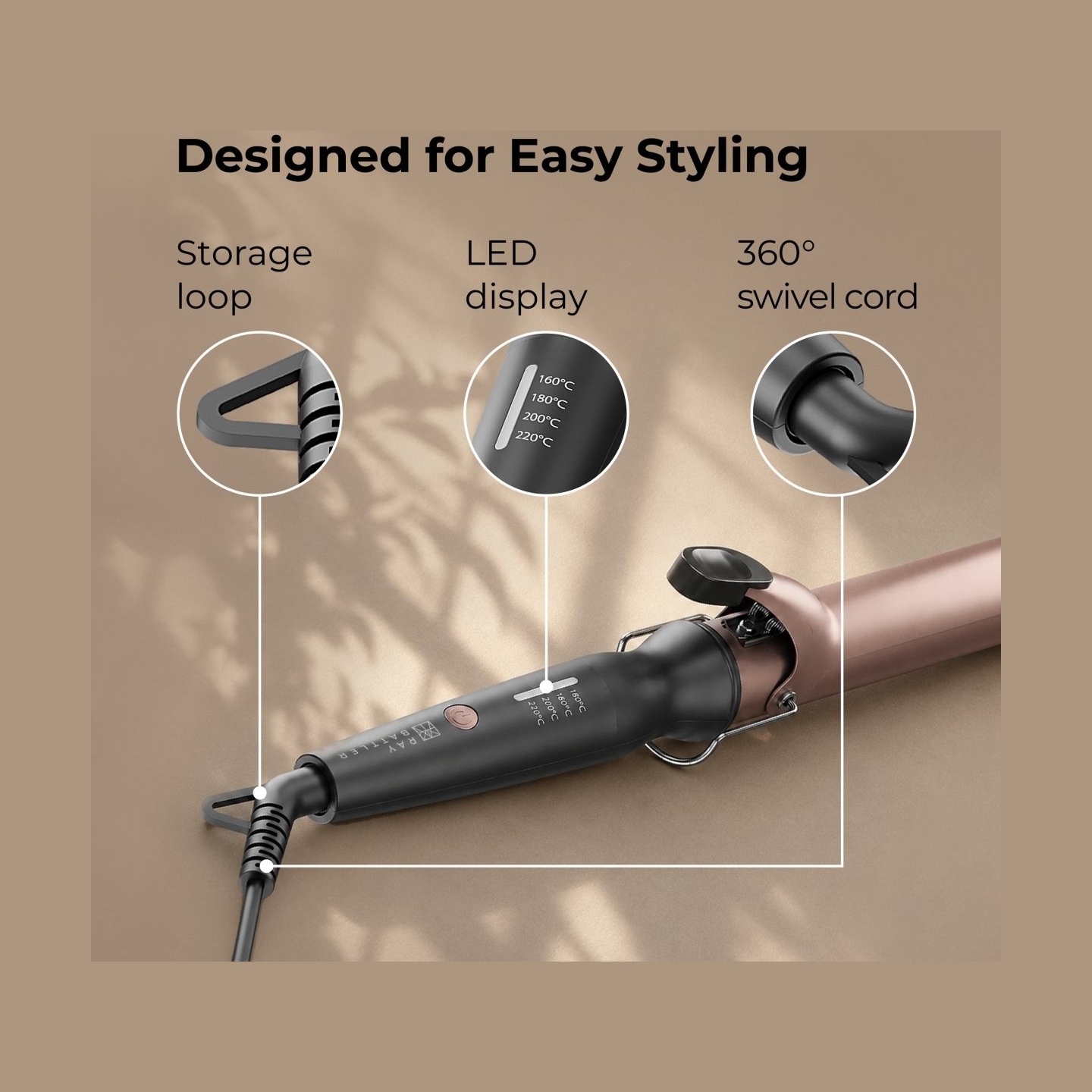 Ray Battler RB 6567 Curling Iron 32mm Diameter