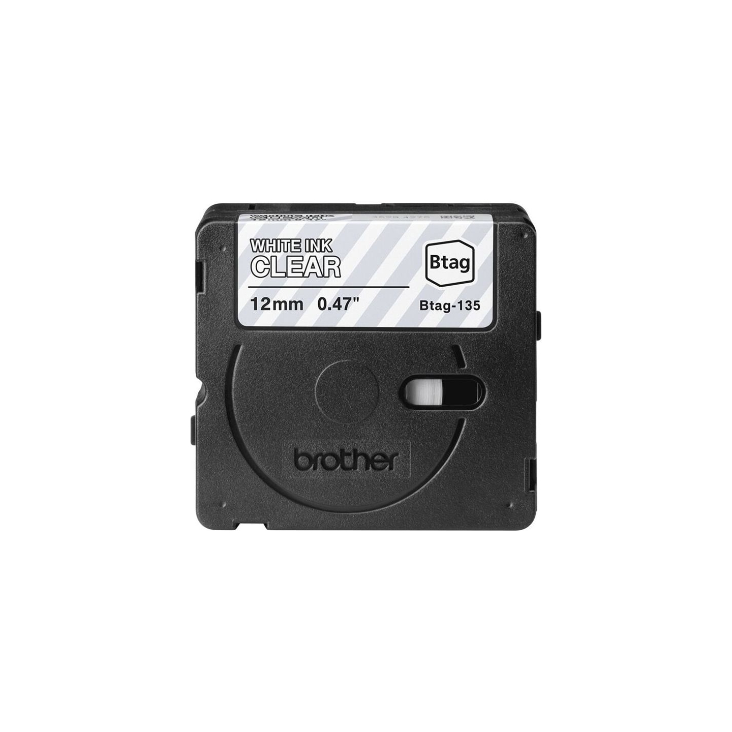 Brother BTAG-135 | White on Clear | Btag