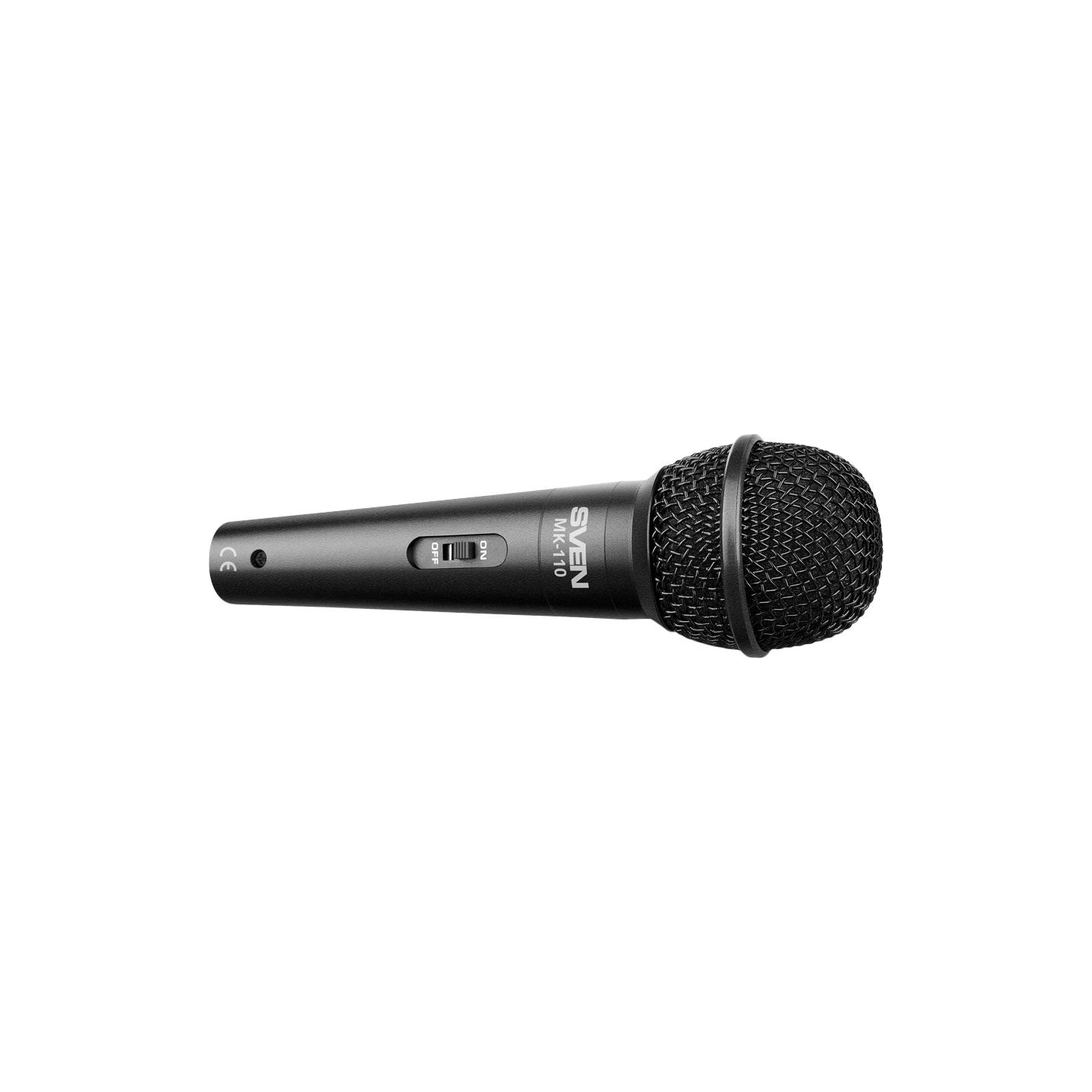 Sven Microphone SVEN MK-110 (wired, dynamic, metal, cable 4.0m, 6.3 / 3.5 mm jack, black)