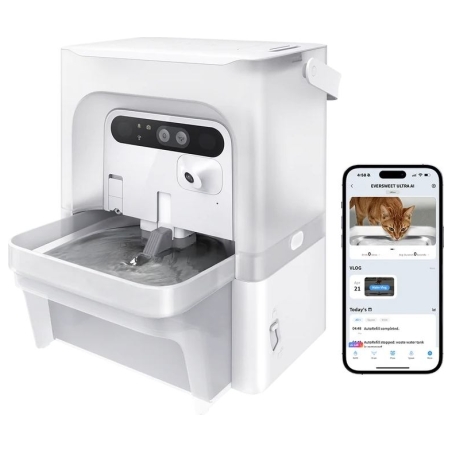 Petkit Pet Water Fountain with Camera | EverSweet Ultra | Capacity 5 L | Material ABS, 304 Stainless Steel, PP, PPO | White