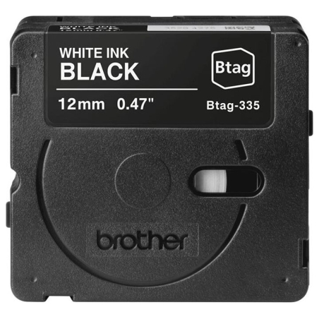 Brother BTAG-335 | White on Black | Btag