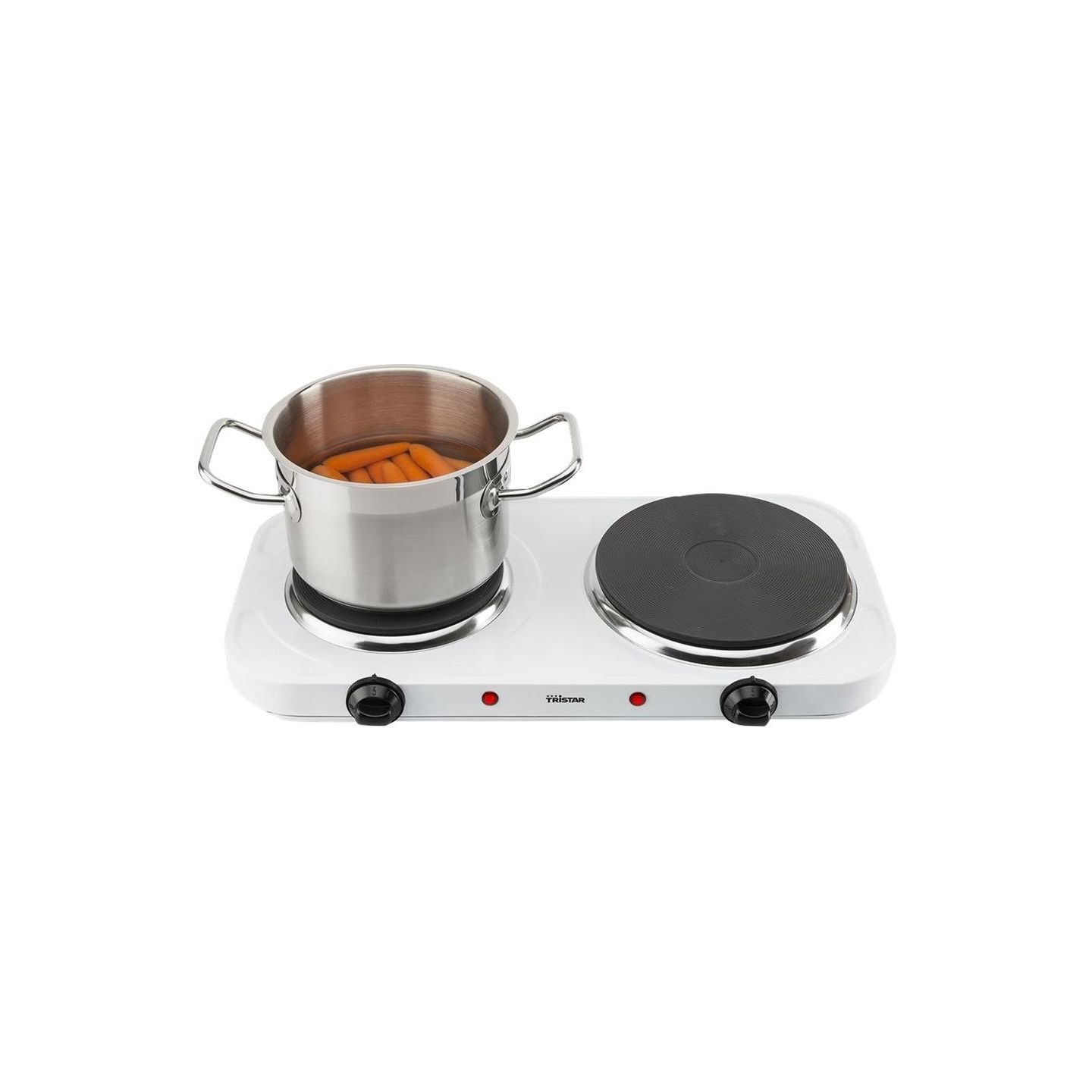 Tristar | Free standing table hob | KP-6245 | Number of burners/cooking zones 2 | Rotary | White | Electric