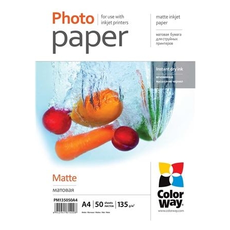 Colorway PM135050A4 | 135 g/m² | A4 | A4 | Matte Photo Paper