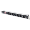 Digitus | Aluminum outlet strip with switch | DN-95402 | Sockets quantity 7