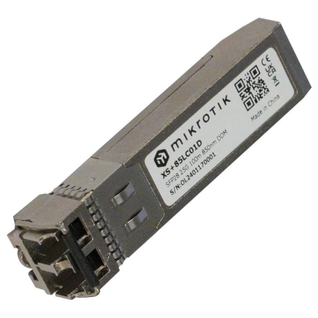 Mikrotik SFP28 Module | XS+85LC01D | Dual LC UPC | 10000/25000 Mbit/s | Maximum transfer distance 100 m
