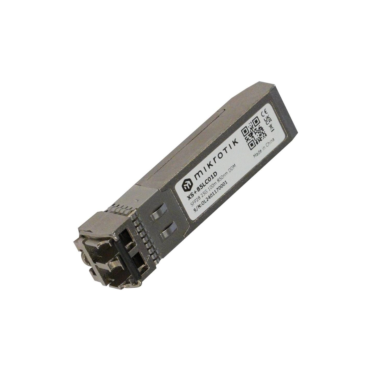 Mikrotik SFP28 Module | XS+85LC01D | Dual LC UPC | 10000/25000 Mbit/s | Maximum transfer distance 100 m