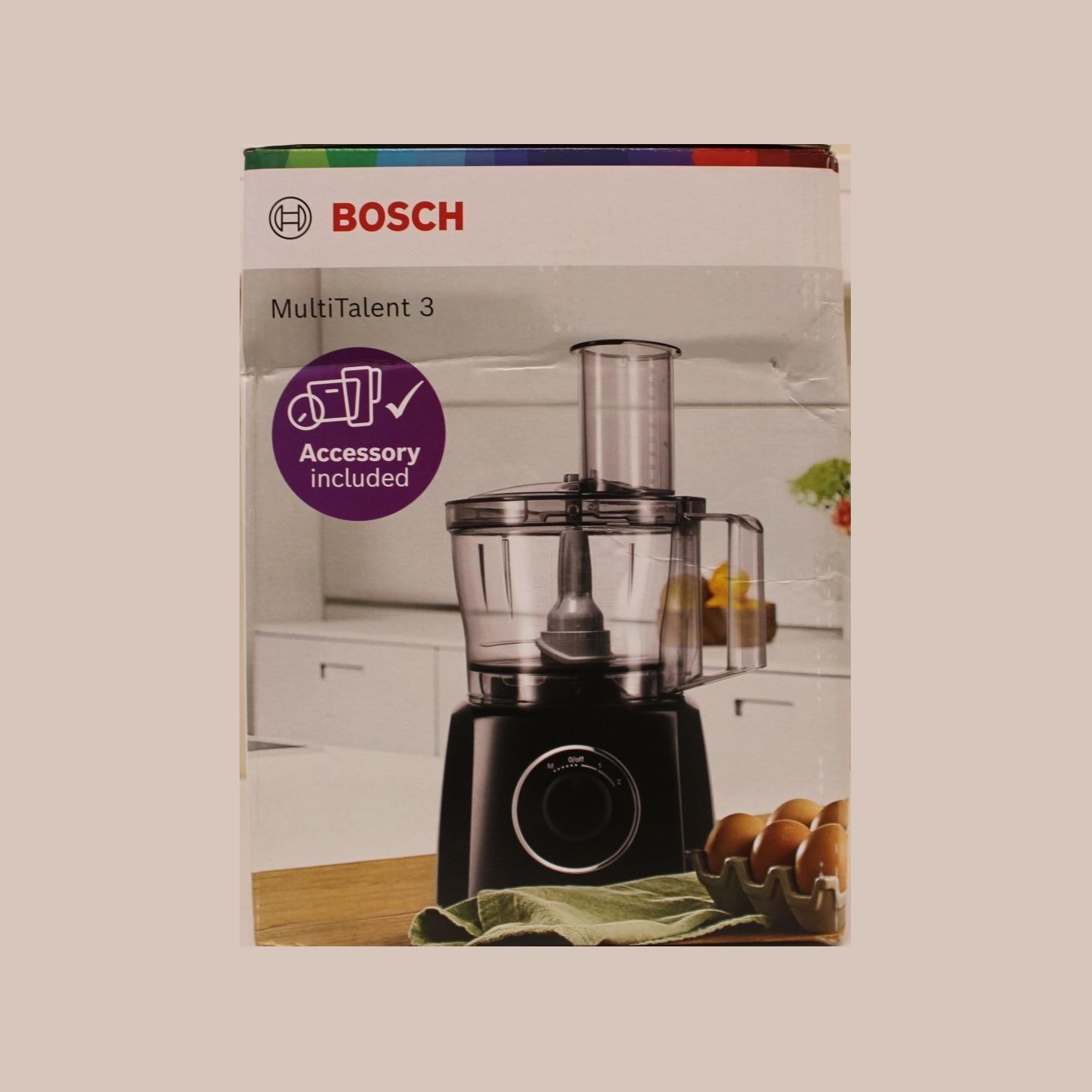 Bosch | Bosch | Kitchen machine Multi Talent 3 | MCM3110W | 800 W | Number of speeds 2 | Bowl capacity 2,3 L | White | DAMAGED P