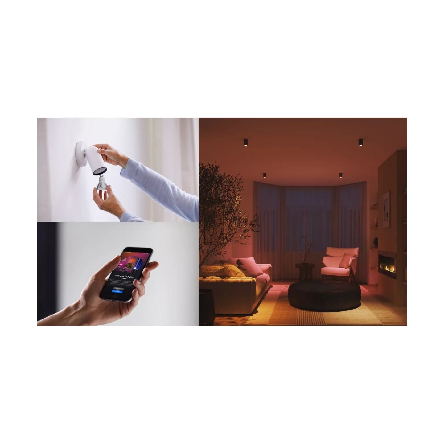 Philips Hue E WCA 345 GU10 3P EU | E27 | 8 W | 16 million colors, White and colored light
