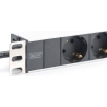 Digitus | Aluminum outlet strip with 8 safety outlets | DN-95401 | Sockets quantity 8