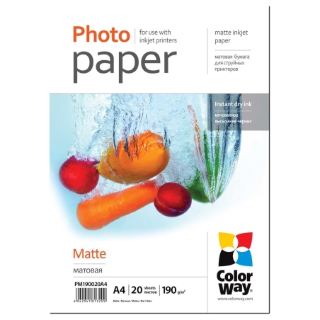 Colorway Matte Photo Paper | 190 g/m² | A4