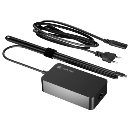 Natec Laptop Charger Gan USB-C 65W for Laptops, Tablets, Phones | NZU-2361