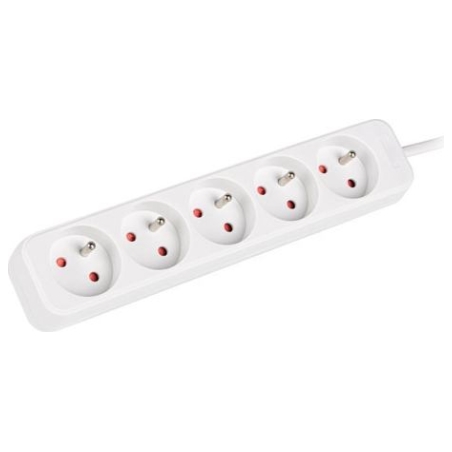 Lanberg Cable Power Strip, 5X French Outlets Quality-Grade Copper, 1.5 m | PS0-05E-0150-W