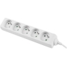 Lanberg Cable Power Strip, 5X French Outlets Quality-Grade Copper, 1.5 m | PS0-05E-0150-W