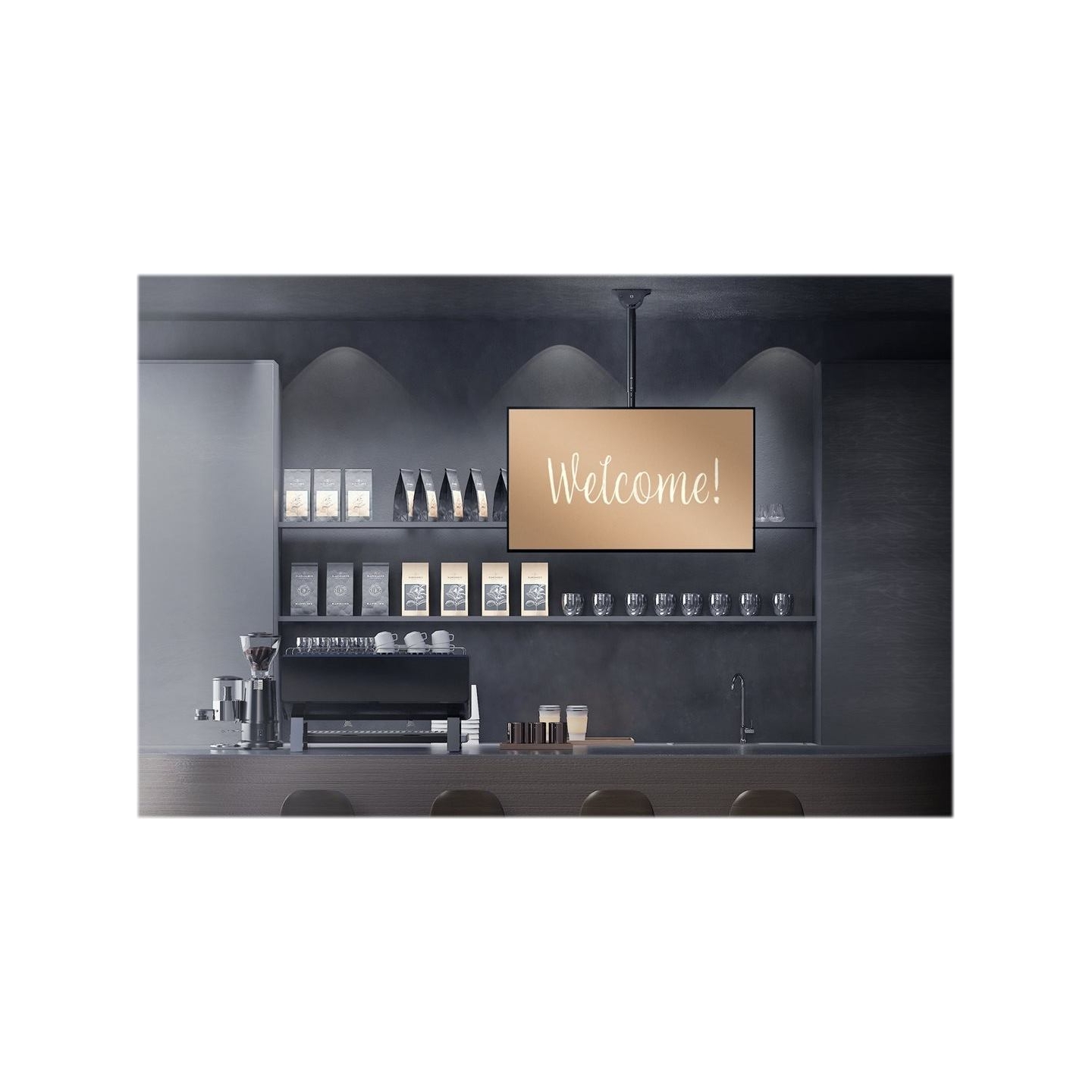Digitus Ceiling mount | DA-90421 | Height, tilt, swivel, rotation | 37-70 " | Maximum weight (capacity) 50 kg | Black
