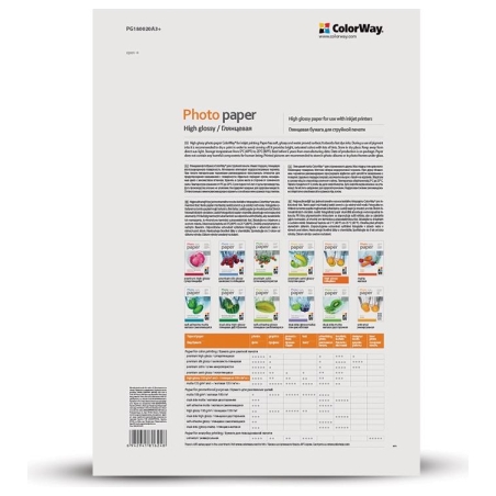Colorway Photo Paper, 20 sheets | High Glossy | 180 g/m² | A3+