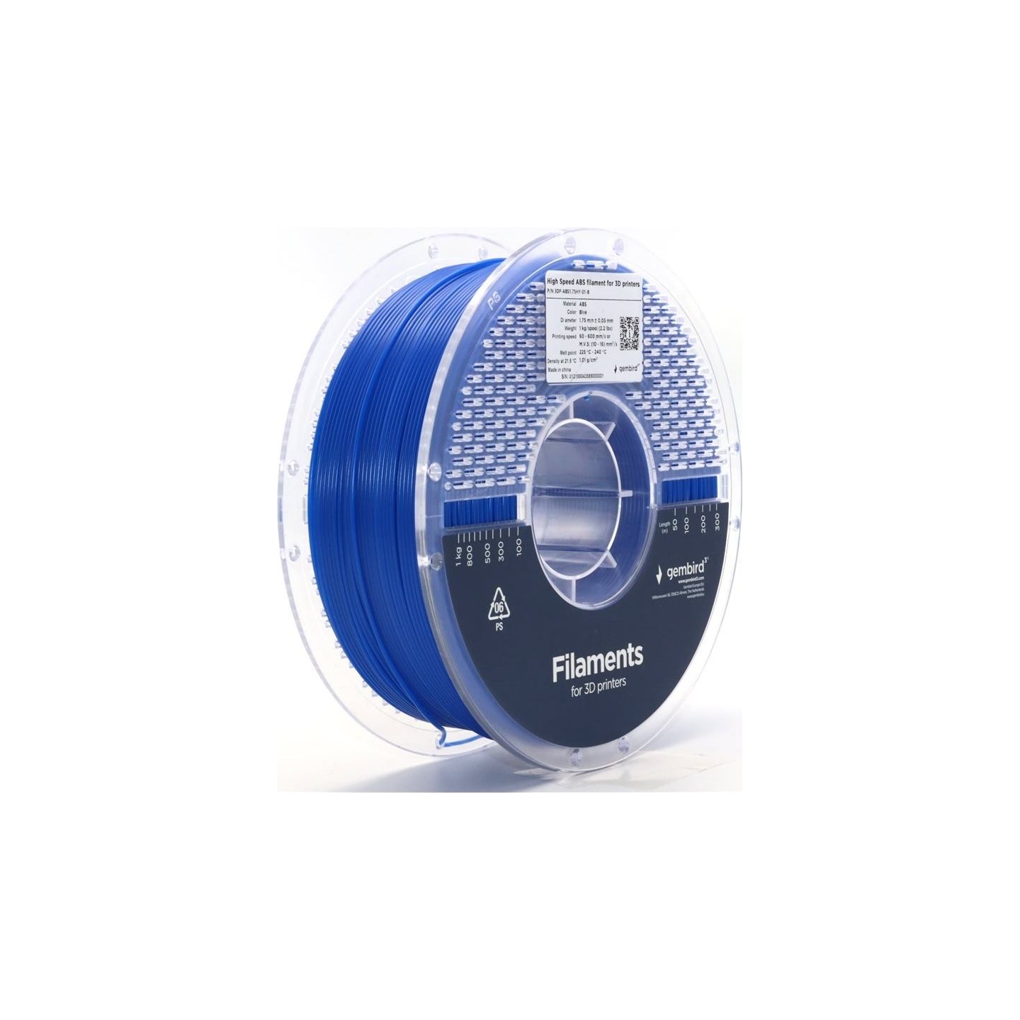 Flashforge High Speed ABS filament, 1.75 mm, 1 kg | 3DP-ABS1.75HY-01-B | ABS filament | Blue