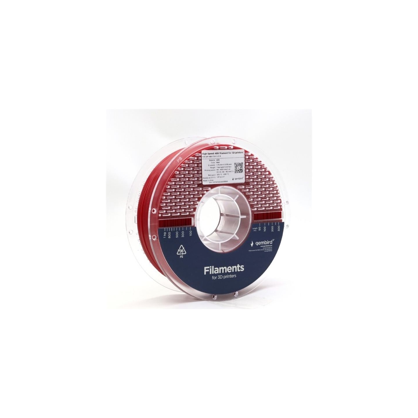Flashforge High Speed ABS filament, 1.75 mm, 1 kg | 3DP-ABS1.75HY-01-R | ABS filament | Red