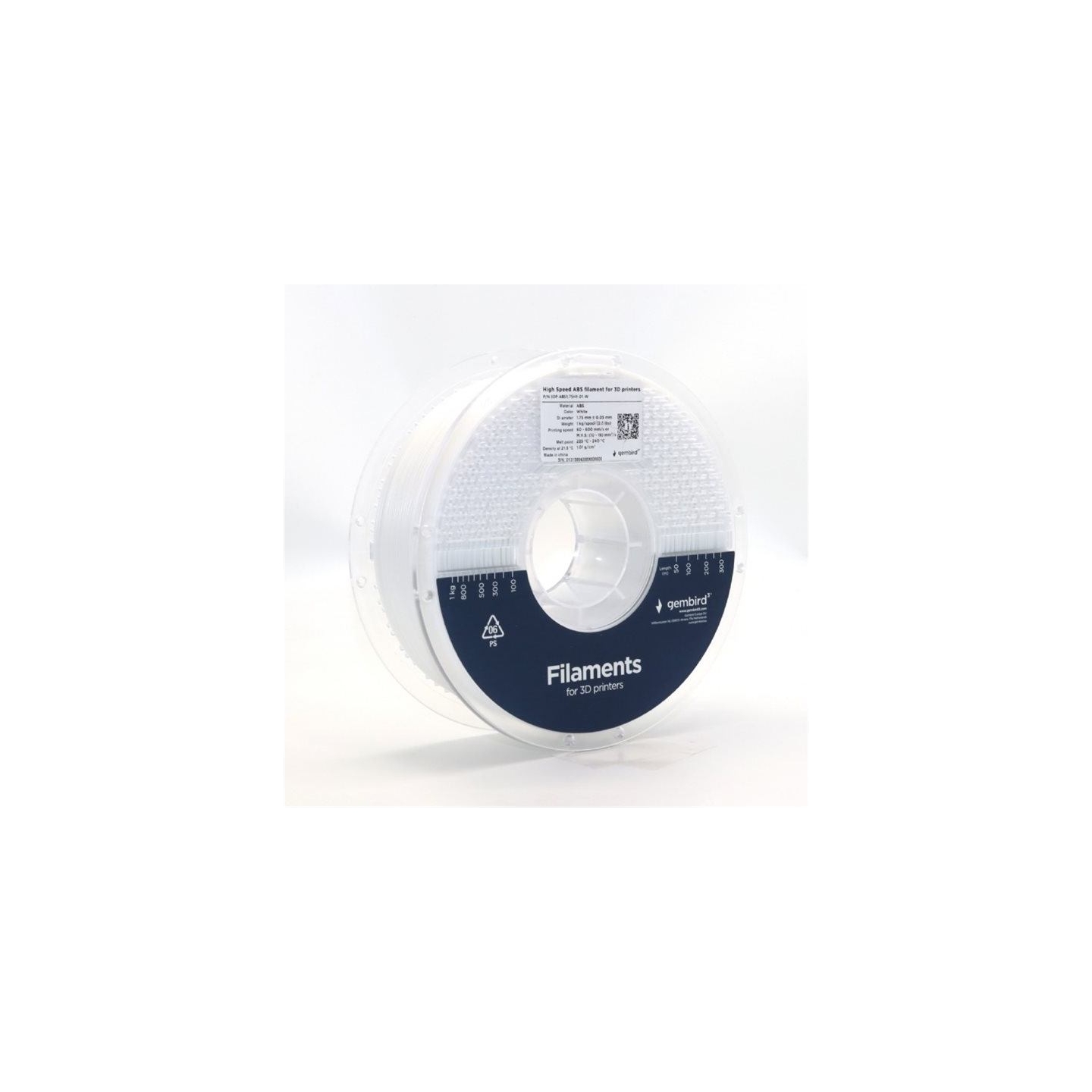 Flashforge High Speed ABS filament, 1.75 mm, 1 kg | 3DP-ABS1.75HY-01-W | ABS filament | White