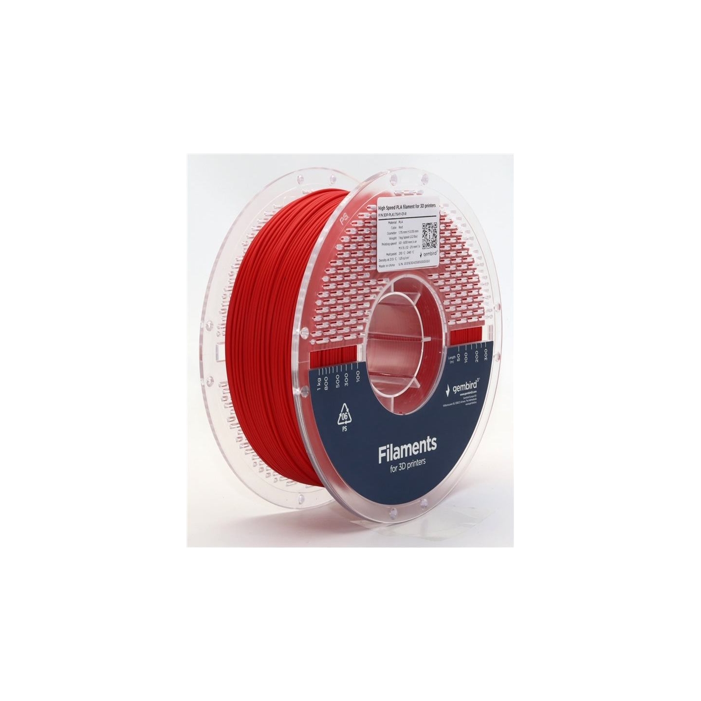 Flashforge High Speed PLA filament, 1.75 mm, 1 kg | 3DP-PLA1.75HY-01-R | PLA filament | Red