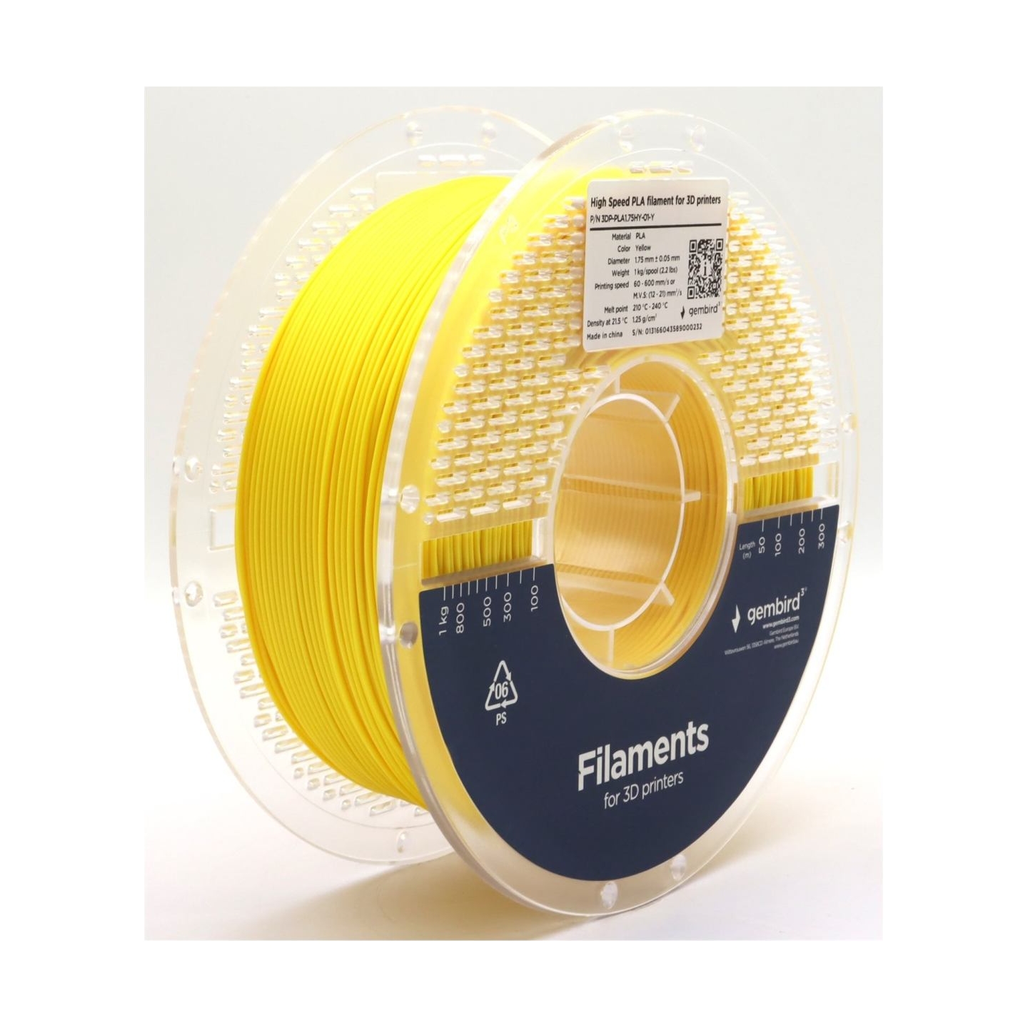 Flashforge High Speed PLA filament, 1.75 mm, 1 kg | 3DP-PLA1.75HY-01-Y | PLA filament | Yellow