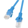 Lanberg Patchcord CAT.5E UTP 0.25M fluke passed 10-pack, Blue | PCU5-20CC-0025-B