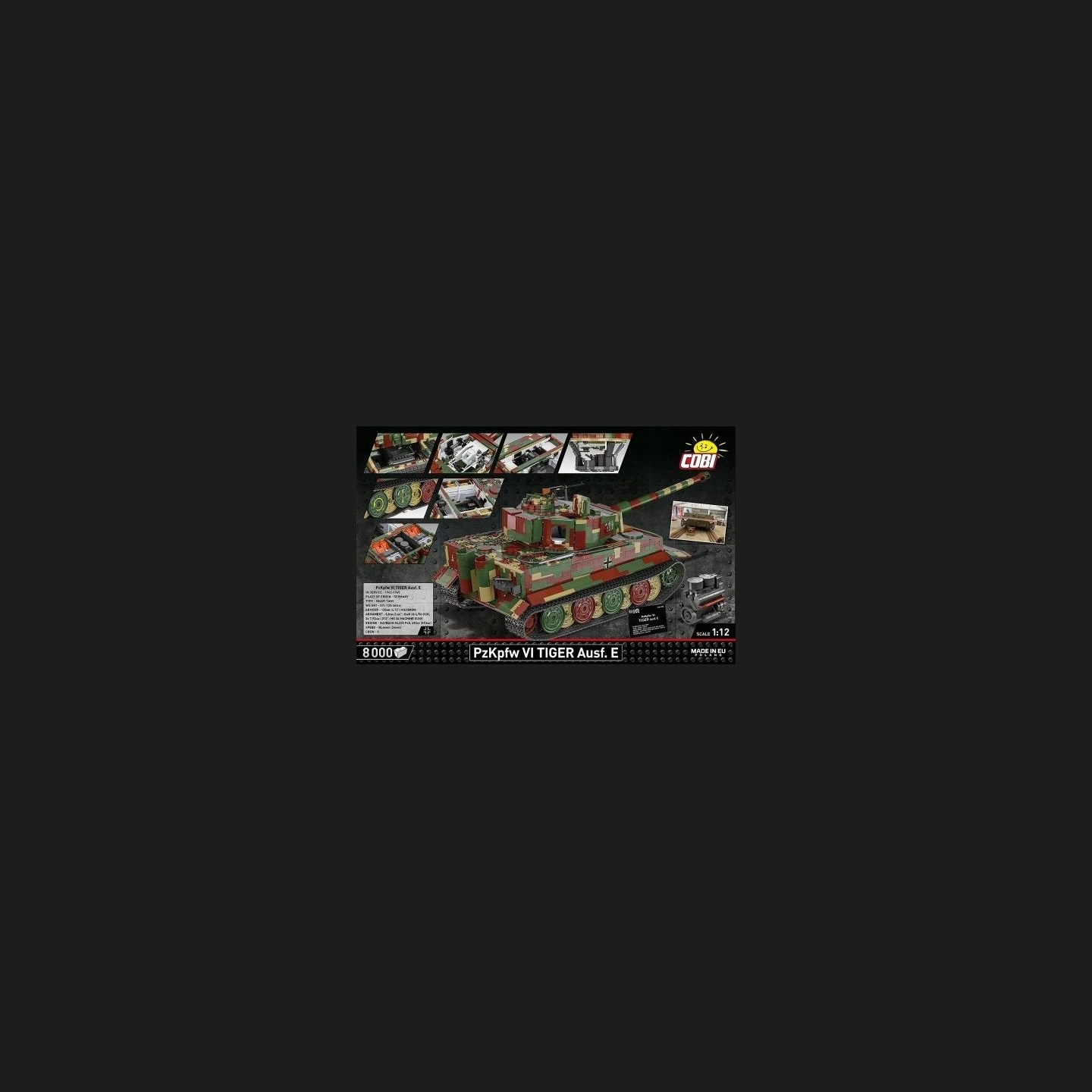 Cobi Klocki Bricks PZKPFW VI Tiger Ausf.E 8000 pieces