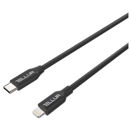Tellur Data Cable Apple MFI Certified Type-C to Lightning 1m Black