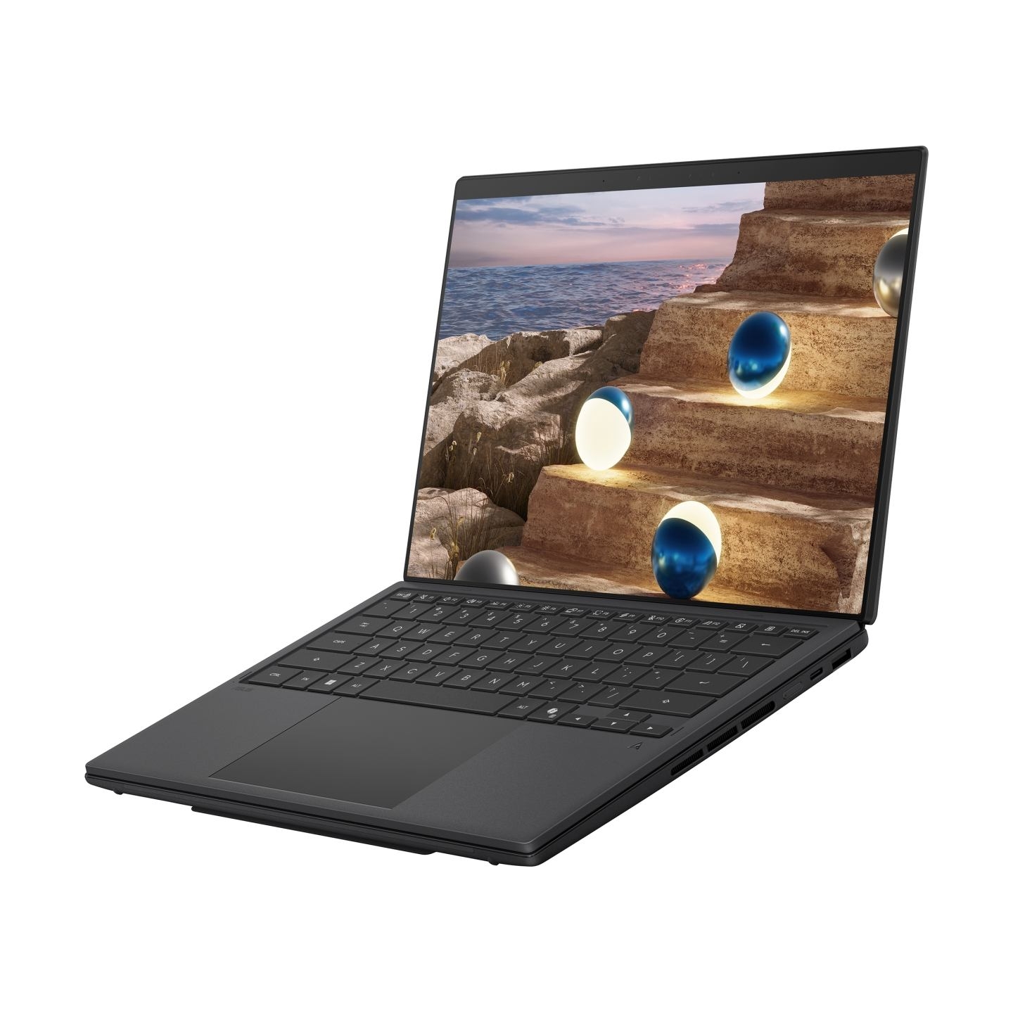 Asus Zenbook Duo UX8407AA-SN094X | Moher Gray | 14 " | OLED | Touchscreen | 2.8K | 2880 x 1800 pixels | Anti-Reflective | Intel 