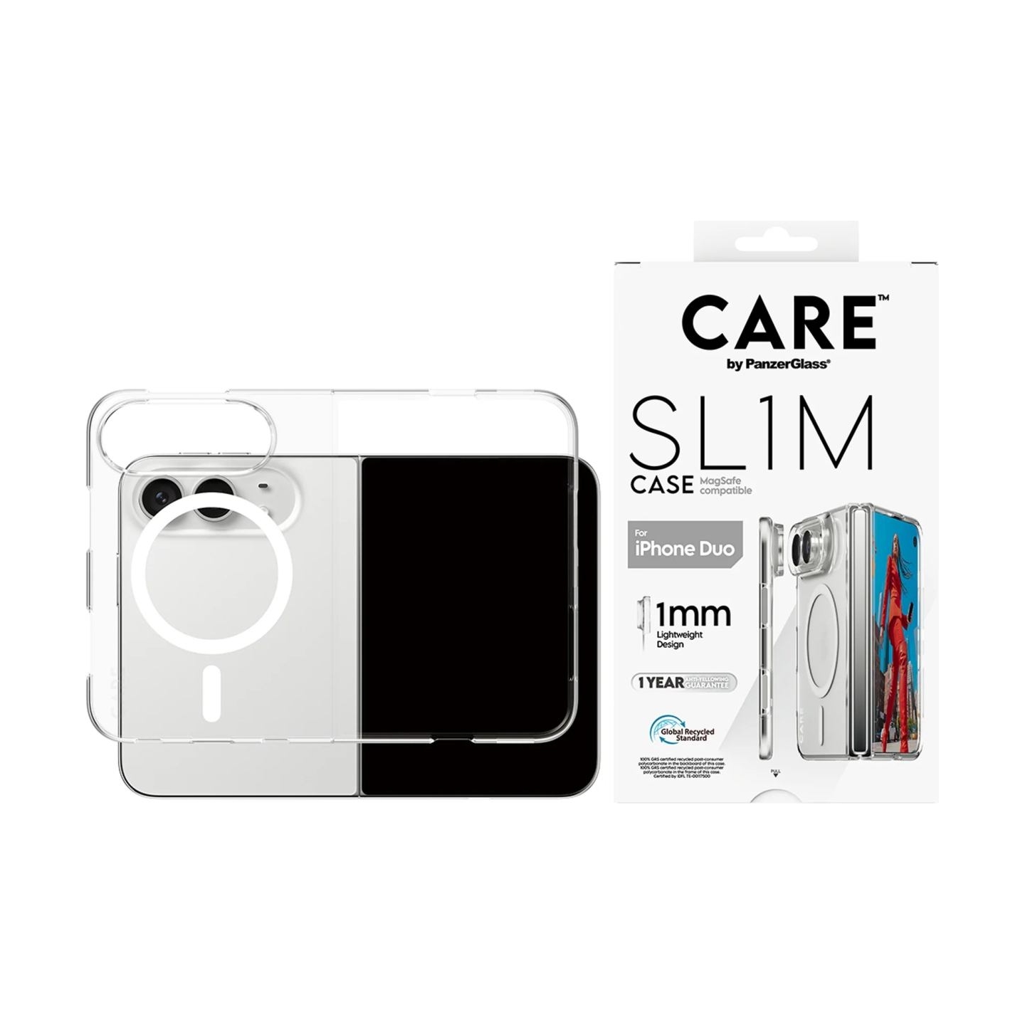 Panzerglass Care | Back cover | iPhone Duo | Apple | Recycled plastic | Transparent