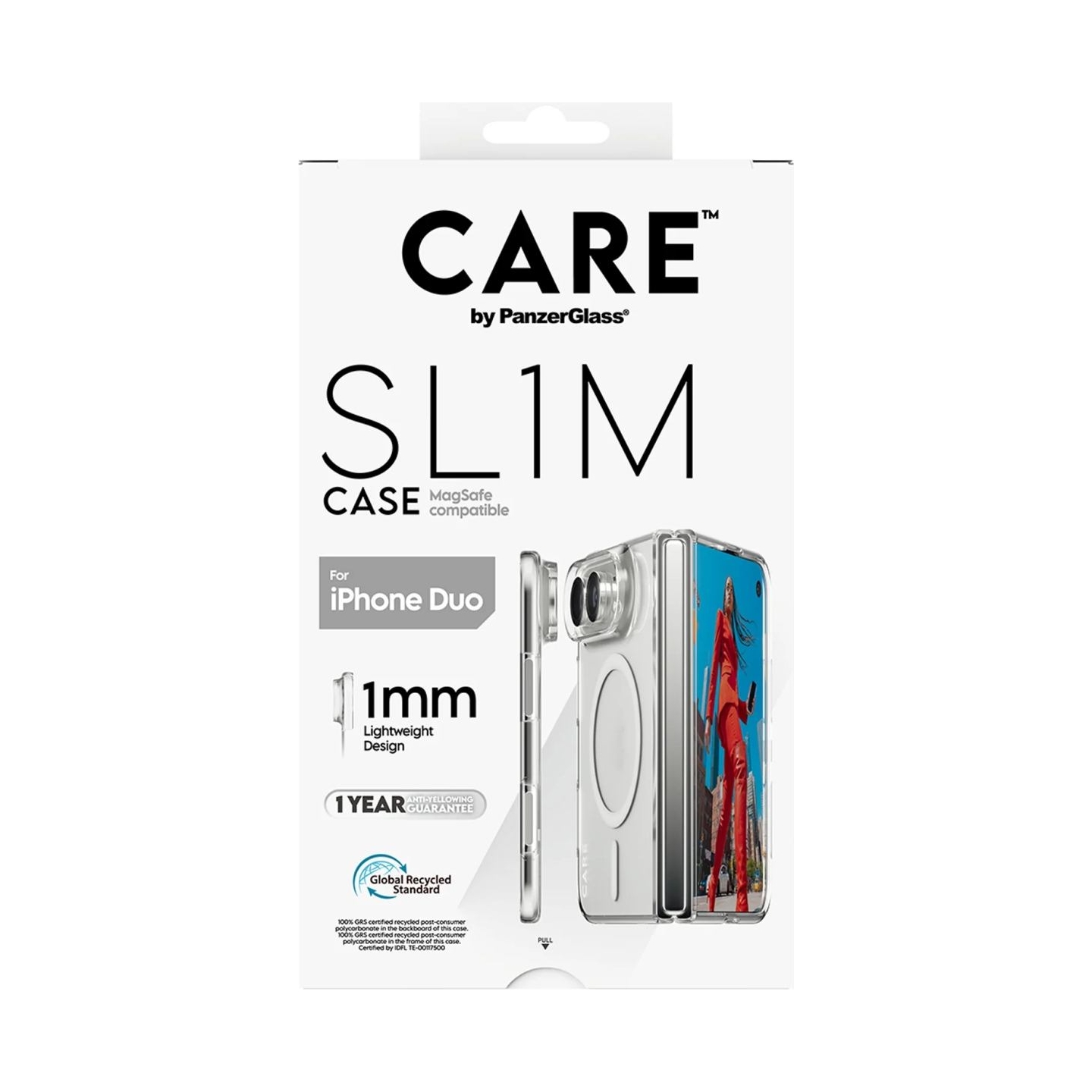 Panzerglass Care | Back cover | iPhone Duo | Apple | Recycled plastic | Transparent