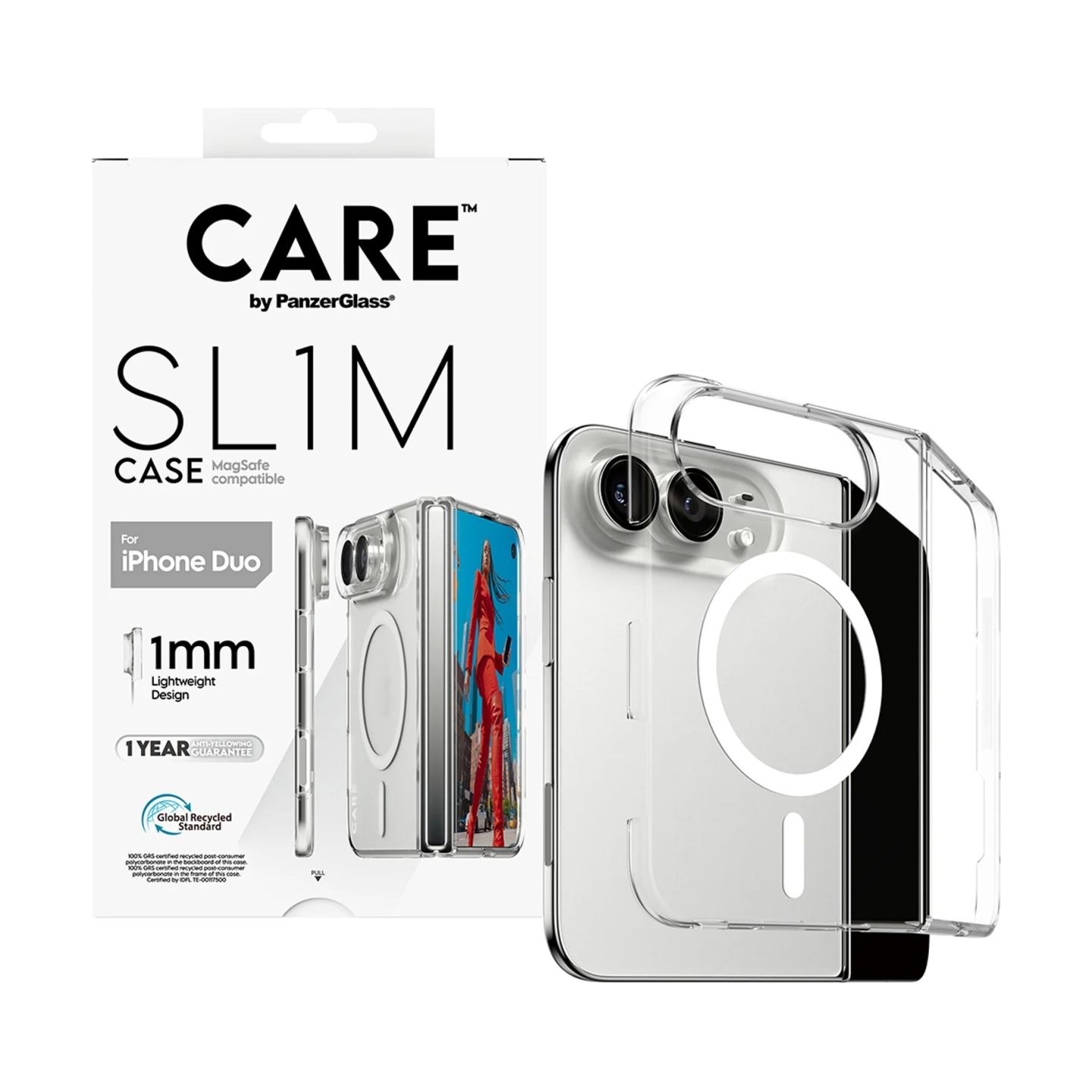 Panzerglass Care | Back cover | iPhone Duo | Apple | Recycled plastic | Transparent