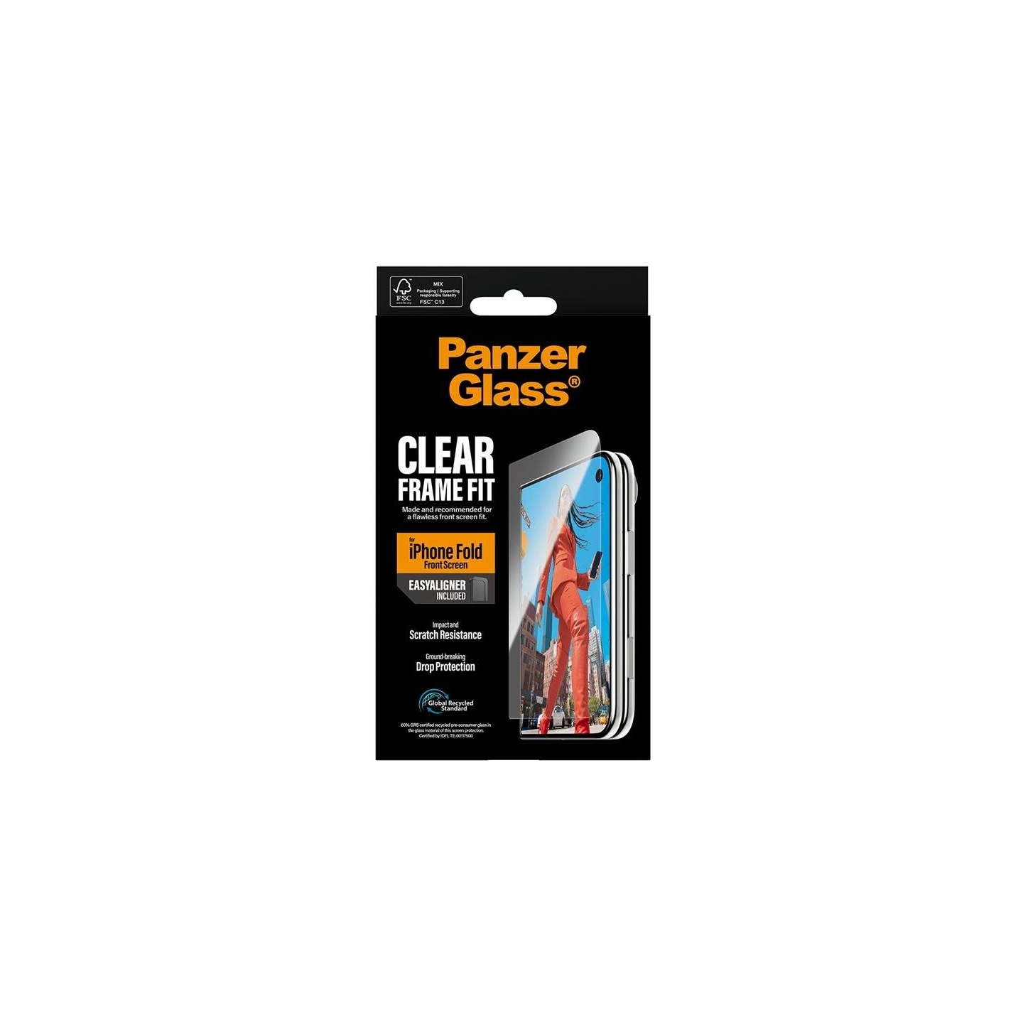Panzerglass FrameFit w. EasyAligner | Screen protector | Apple | iPhone Duo | Glass | Transparent