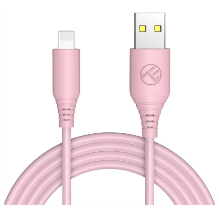 Tellur Silicone USB to Lightning Cable 3A 1m Pink