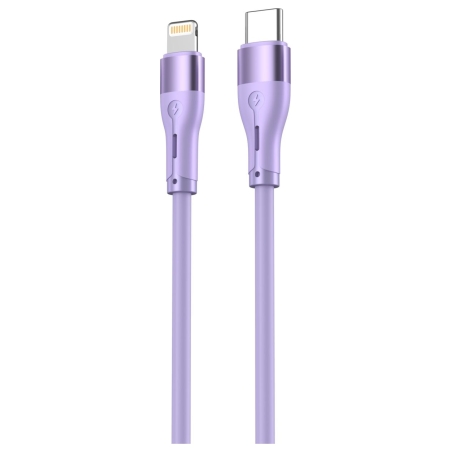 Tellur Silicone Type-C to Lightning Cable PD30W 1m Purple