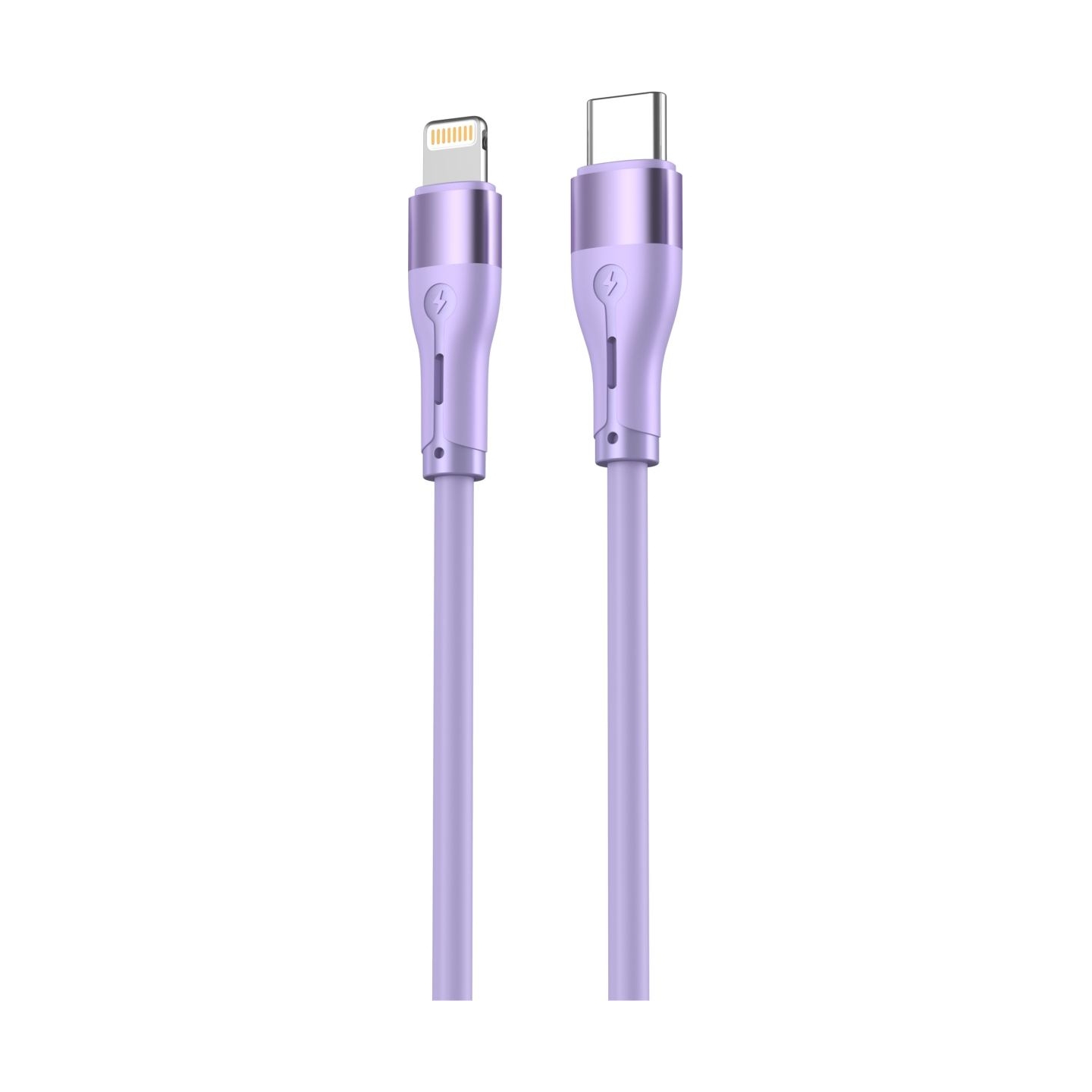 Tellur Silicone Type-C to Lightning Cable PD30W 1m Purple