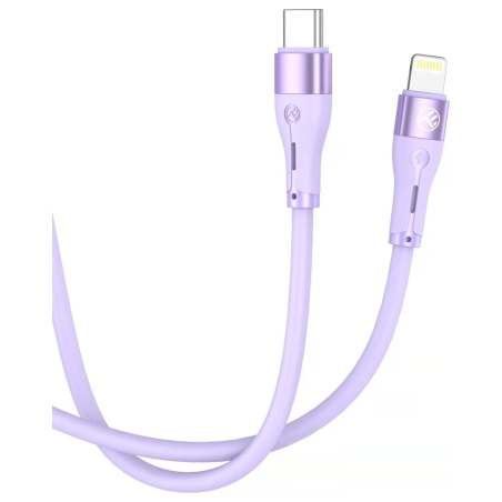 Tellur Silicone Type-C to Lightning Cable PD30W 1m Purple