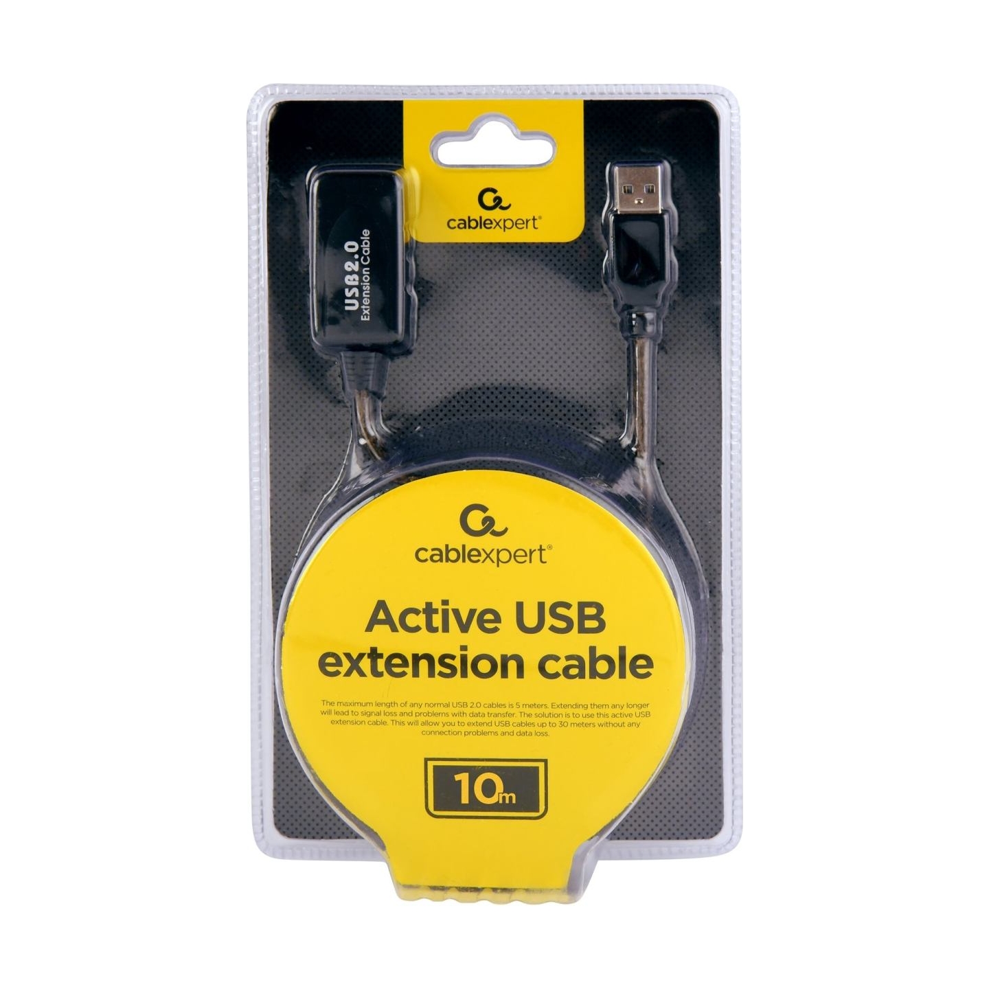 Cablexpert | Active USB 2.0 extension cable UAE-01-10M | USB-A to USB-A USB | USB 2.0 female (type A)