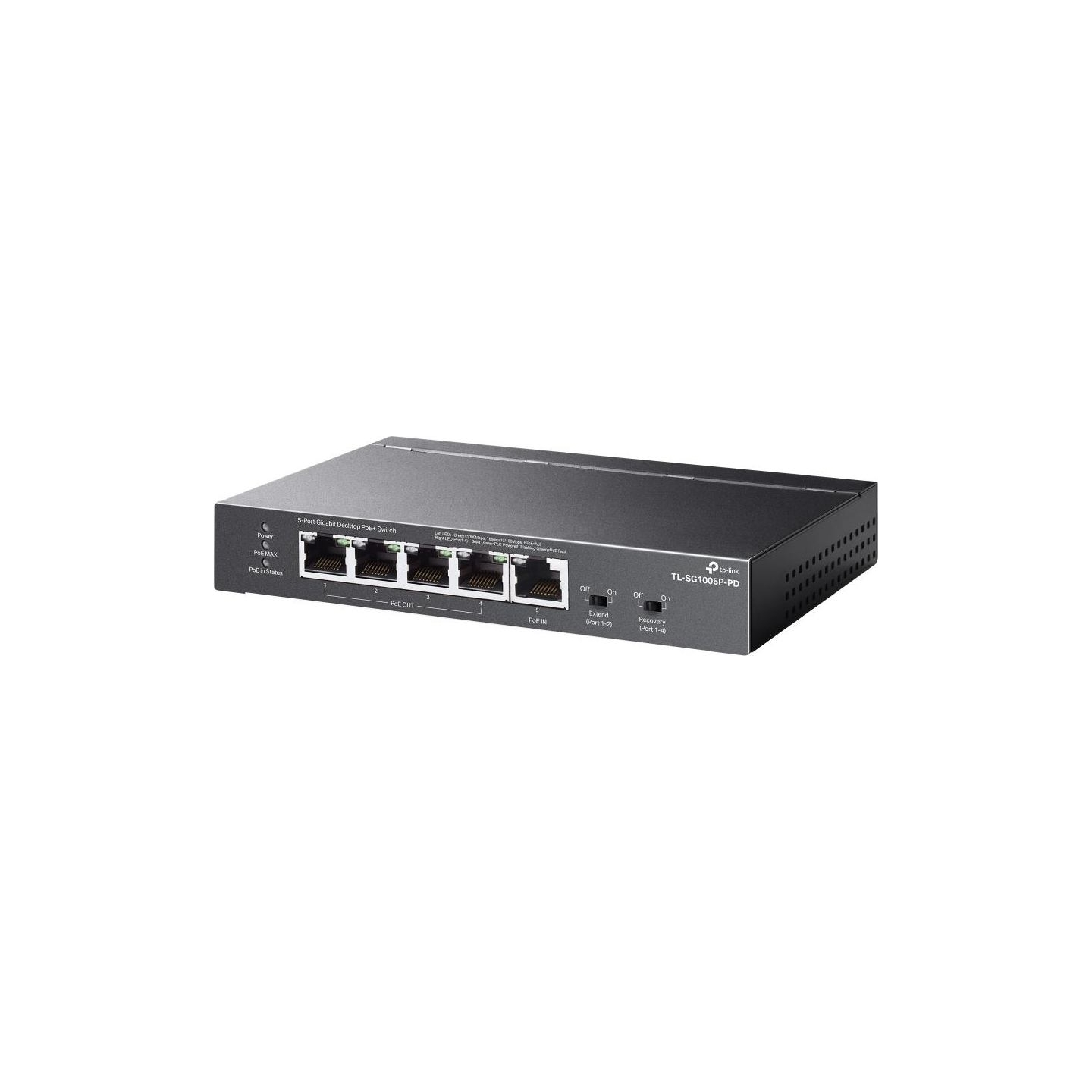 Tp-Link | 5-Port Gigabit Desktop Switch with 4-Port PoE | TL-SG1005P-PD | Unmanaged | Desktop/Wall mountable