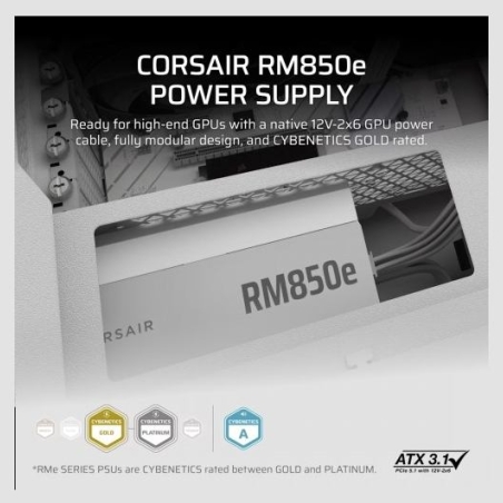 Corsair PSU RM850e WHITE 80+GOLD F.MODULAR ATX3.1