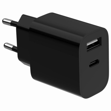Gembird 2-port universal USB charger (A+C), 2.4 A | TA-UC-2AC12-01-BK